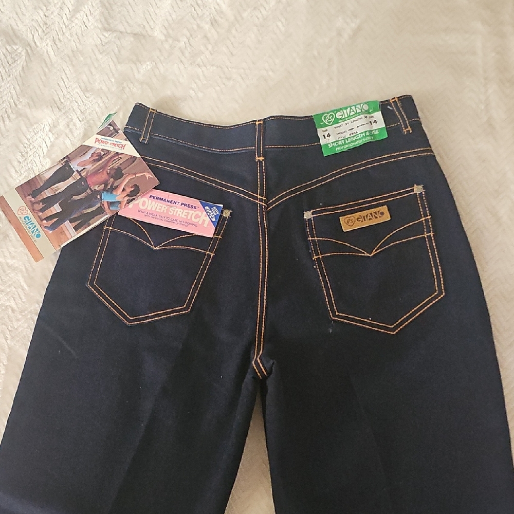 Gitano Dark Blue Jeans with Orange Stitching